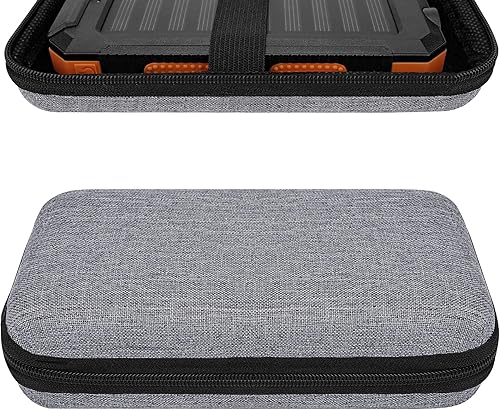 Estuche de transporte para banco de energía solar, caja de almacenamiento de viaje dura portátil para cargadores solares, compatible con Rasbes