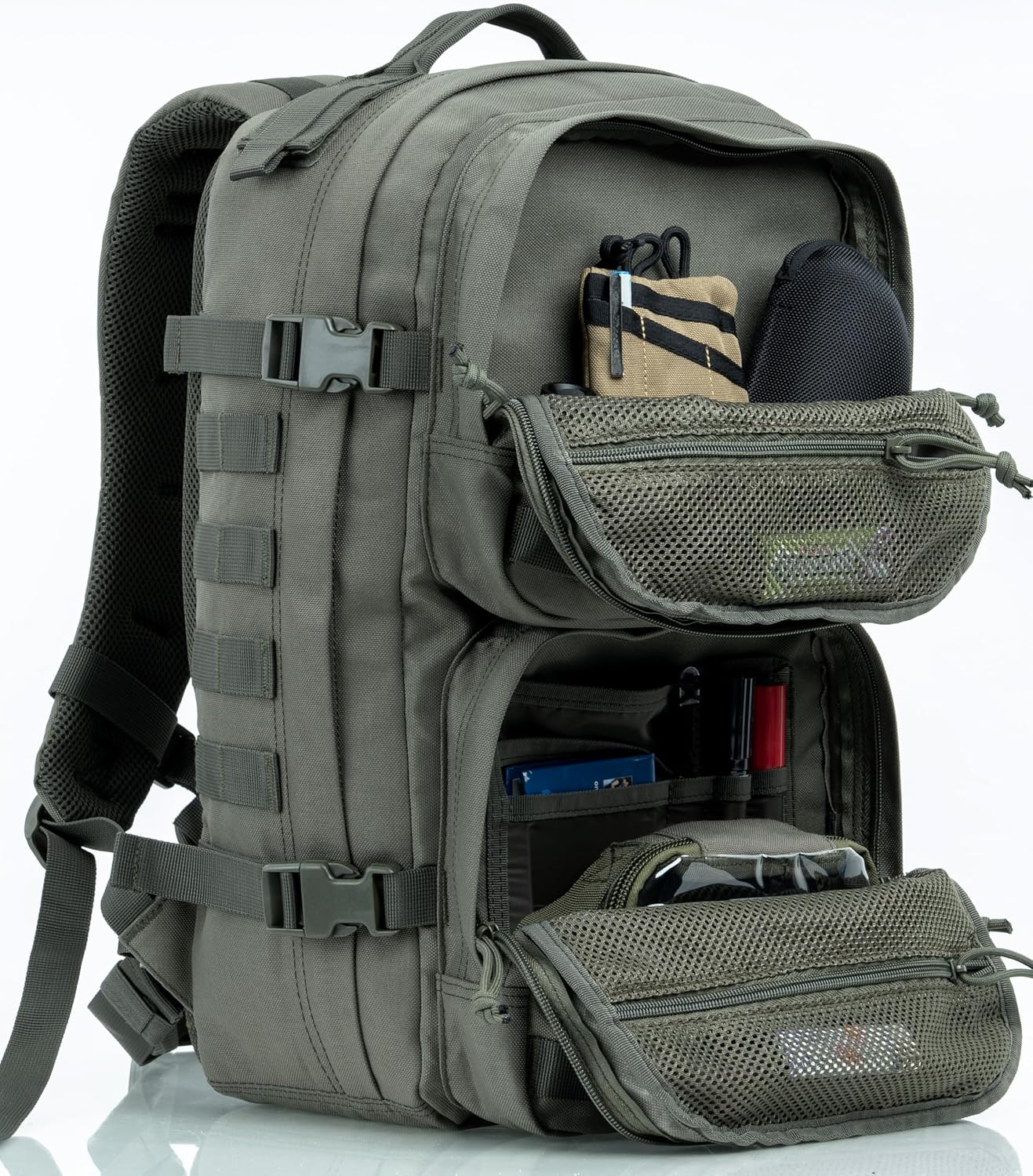 Tactical Backpack Military Survival Pack EDC Daypack Bag MOLLE for Camping Hiking Hunting Bugout Travel 25L - Image 4