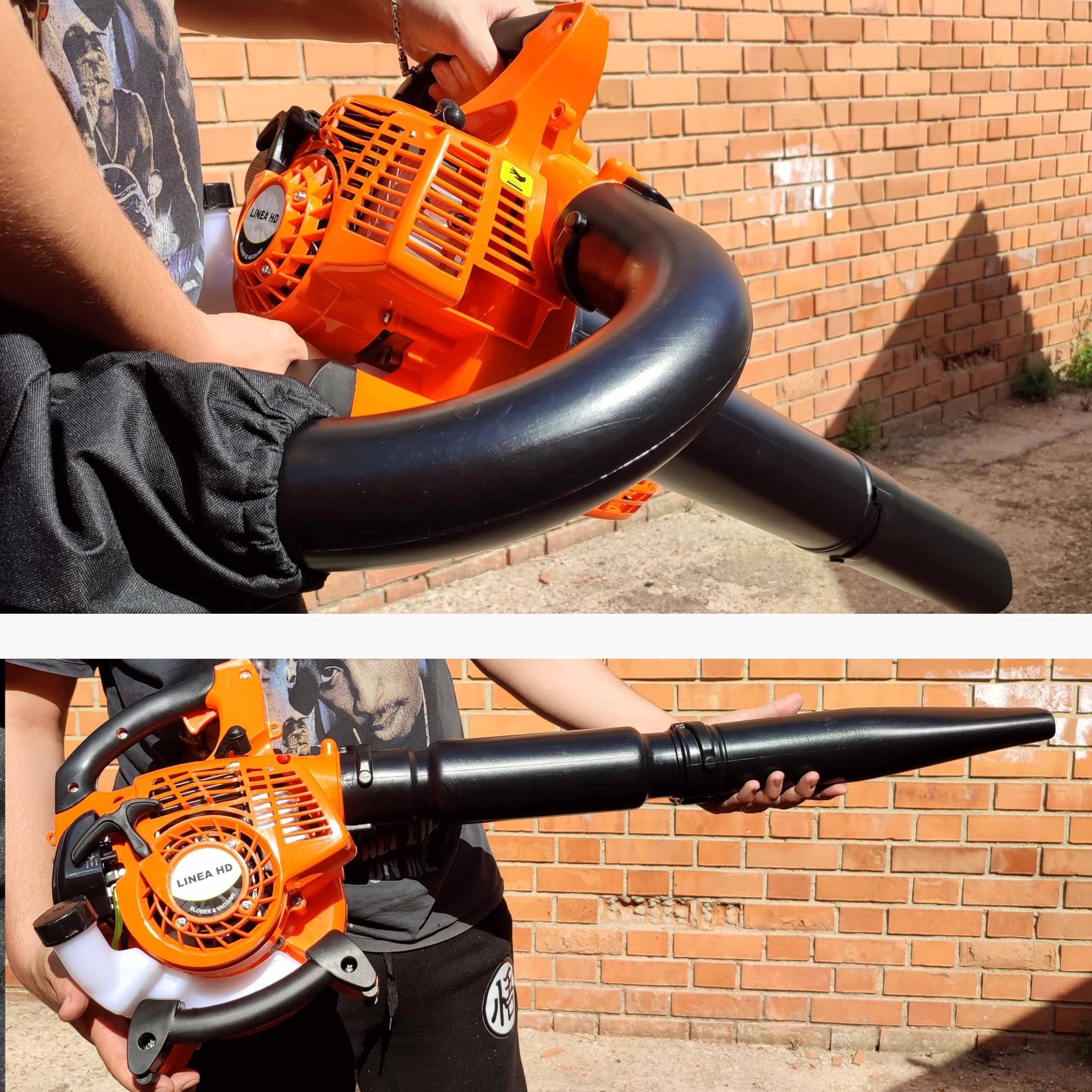 Soplador/Aspirador/Triturador de Hojas a Gasolina 26cc 2 Tiempos – Línea HD con Bolsa Recolectora y Accesorios