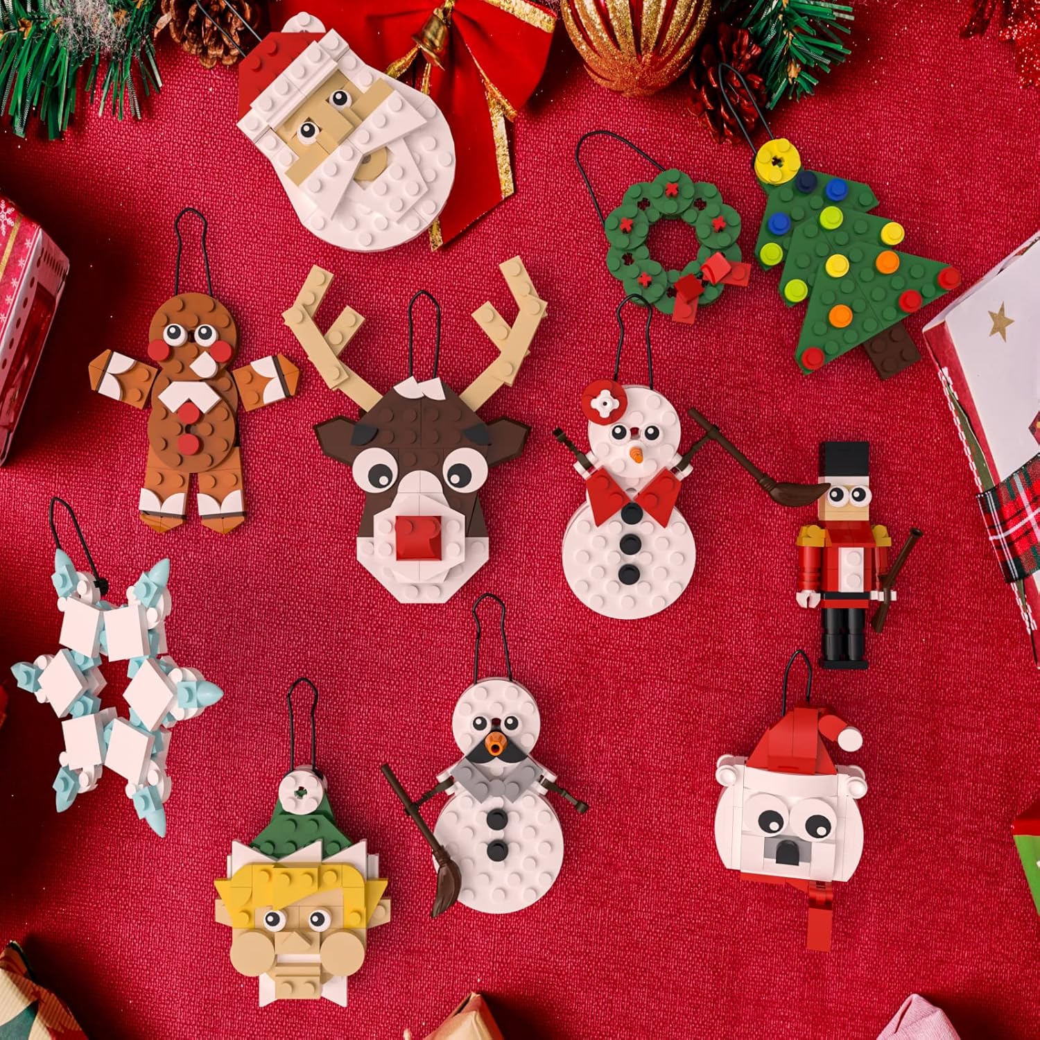 Christmas Ornaments Building Kit with 11 Festive Designs