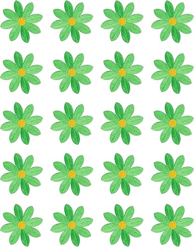 Miniatura 10 de 20 piezas de 2.7 pulgadas de margaritas grandes para planchar, apliques florales bordados para ropa, cortina, almohada, manta, adornos, zapatos,