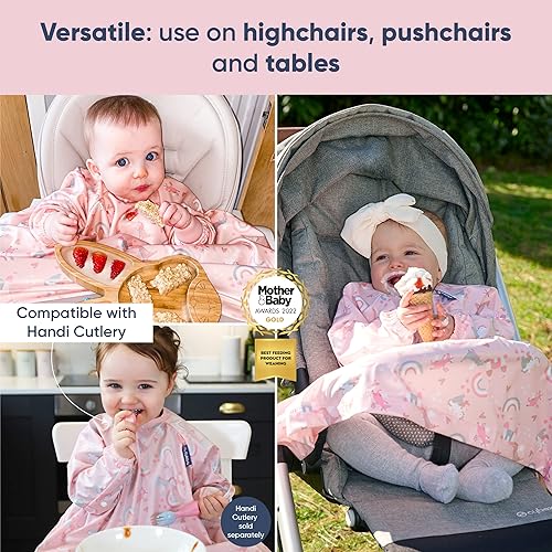 Miniatura 34 de BIBaDO - Long Sleeve Baby Bibs - Babies & Toddlers 6-36 Months - Coverall Baby Led Weaning Bib - Easy Wipe, Soft & Waterproof Conejitos