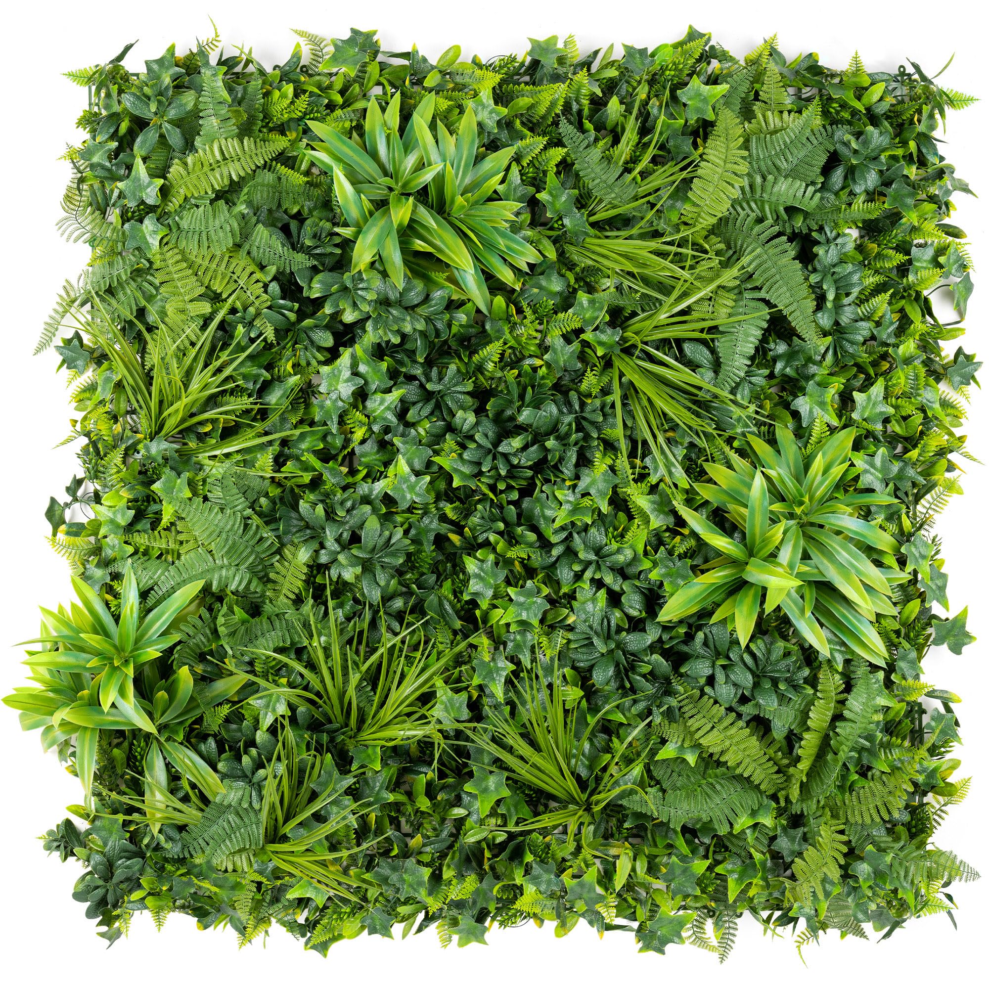Christow Evergreen Artificial Plant Living Wall Panels, Garden Fence Covering Decoration, Indoor Outdoor Decor, Waterproof UV Protected, 1m x 1m (Set of 2 1m x 50cm)