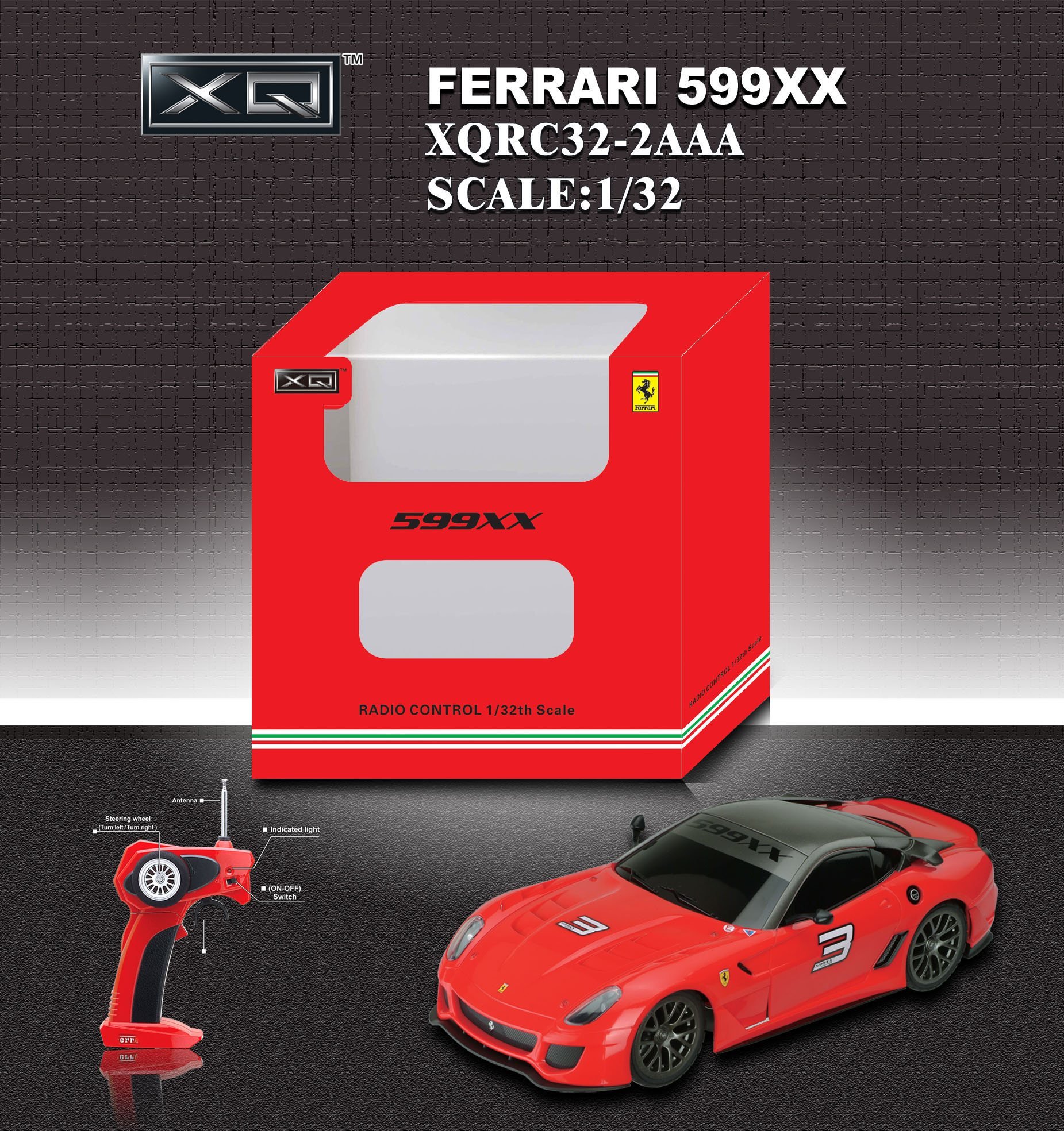 XQ 1:32 Remote Controlled Ferrari 599XX : Amazon.in: Toys & Games