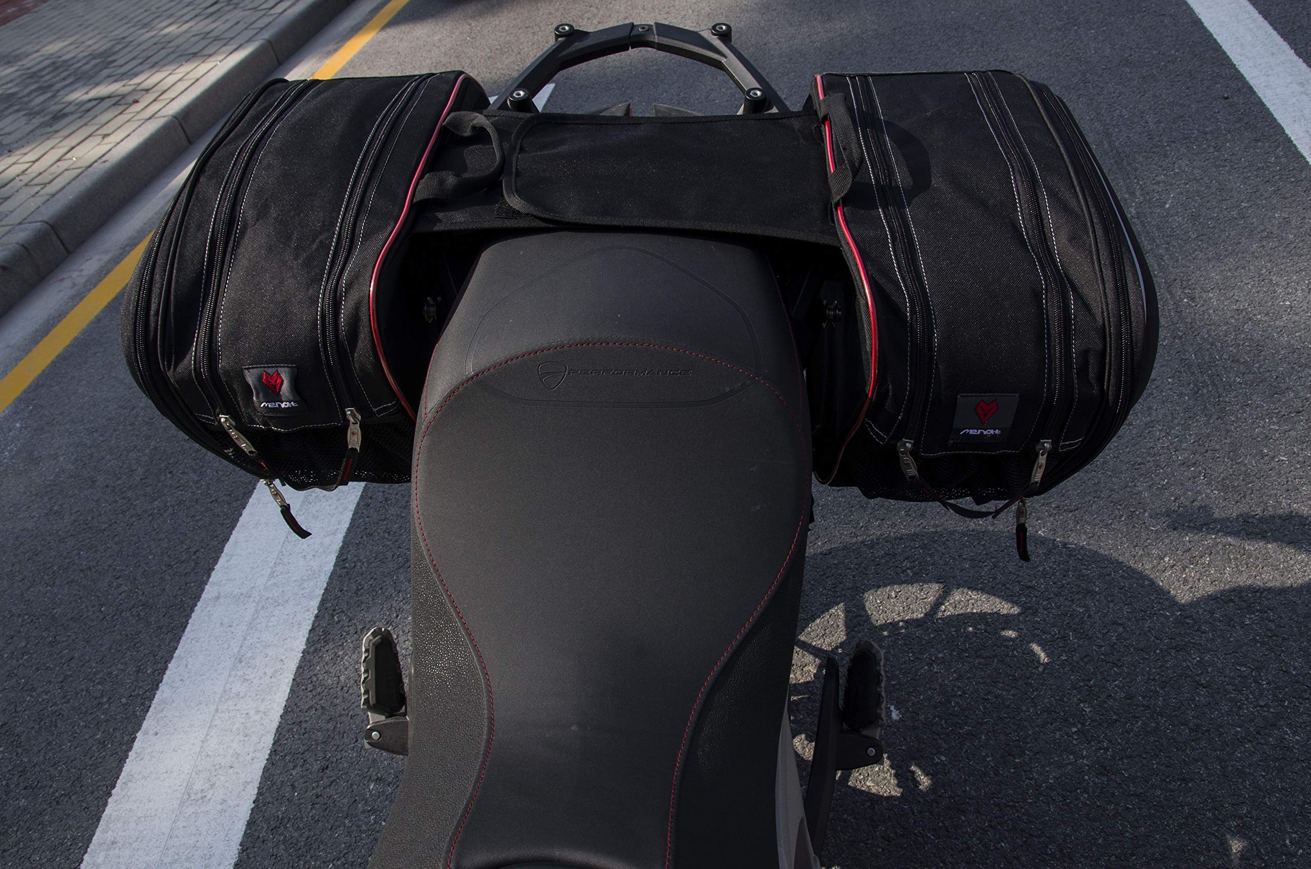Amazon | バイク用 ツーリングバッグ サイドバッグ 上質 大容量 サドル 