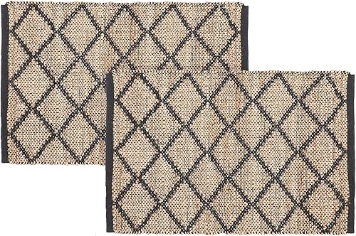 Vista 175 de REDEARTH · Alfombra redonda – Alfombra trenzada de yute natural de 6 pies – Alfombras de yute bohemio reversibles hechas a mano para dormitorio