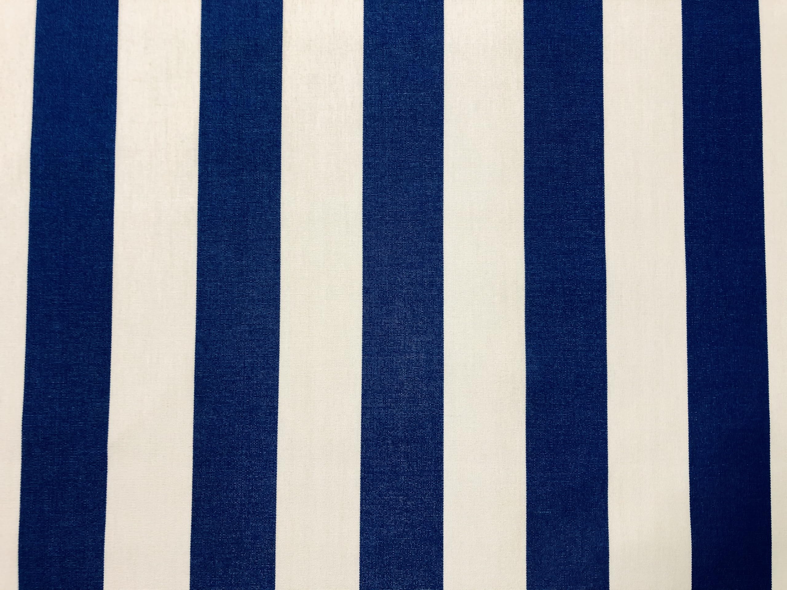 Tissu Drallon double face à rayures bleu roi et blanc – 100 % acrylique pour intérieur et extérieur pour tables, coussins et fêtes – 160 cm de large (2 mètres)
