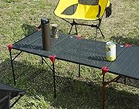 Vista 2 de iClimb Mesa plegable extensible, área de mesa grande, ultraligera, compacta con mesa hueca y bolsa de transporte para camping, mochilero, playa