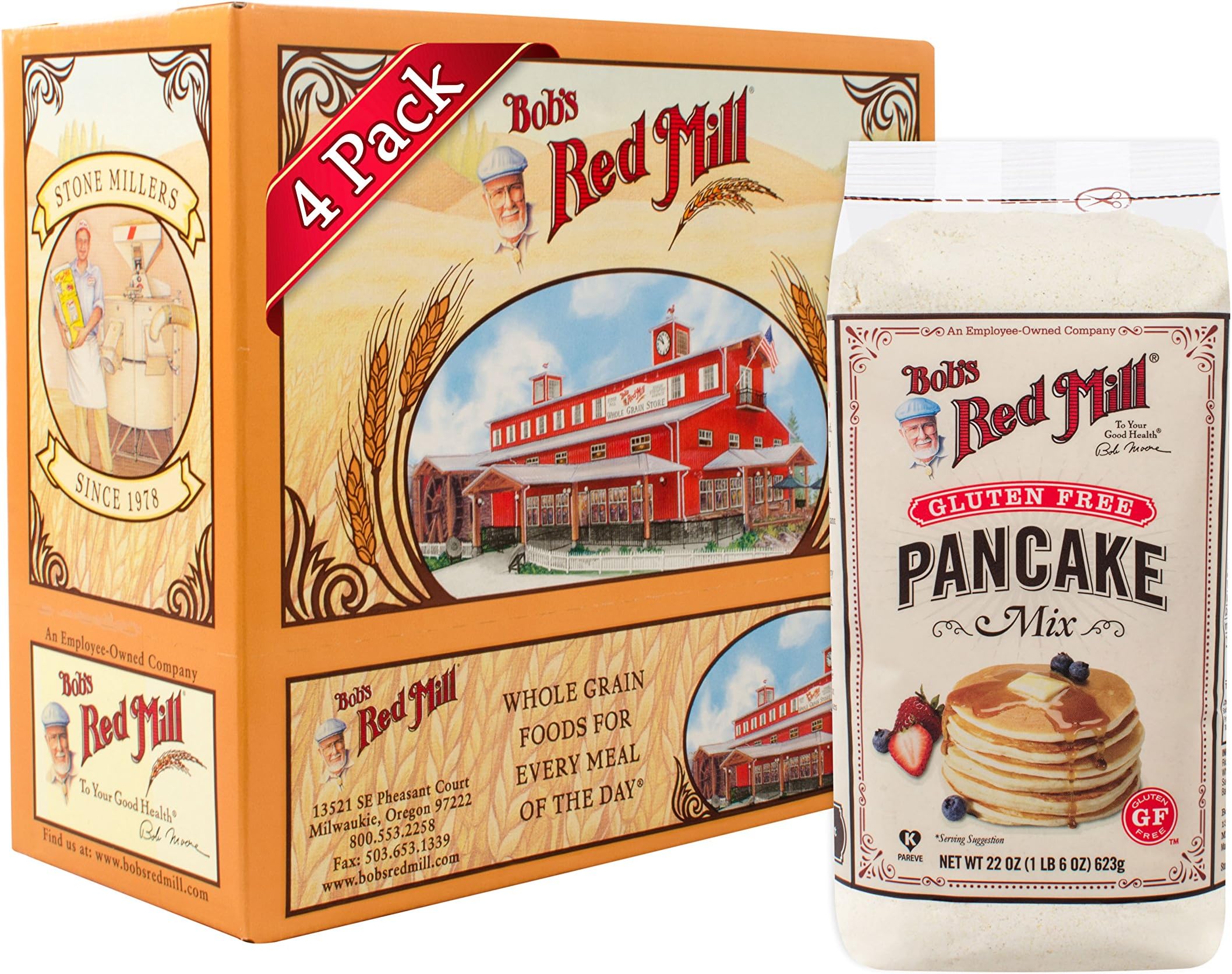 Gluten Free Pancake Mix, 22-ounce (Pack of 4)