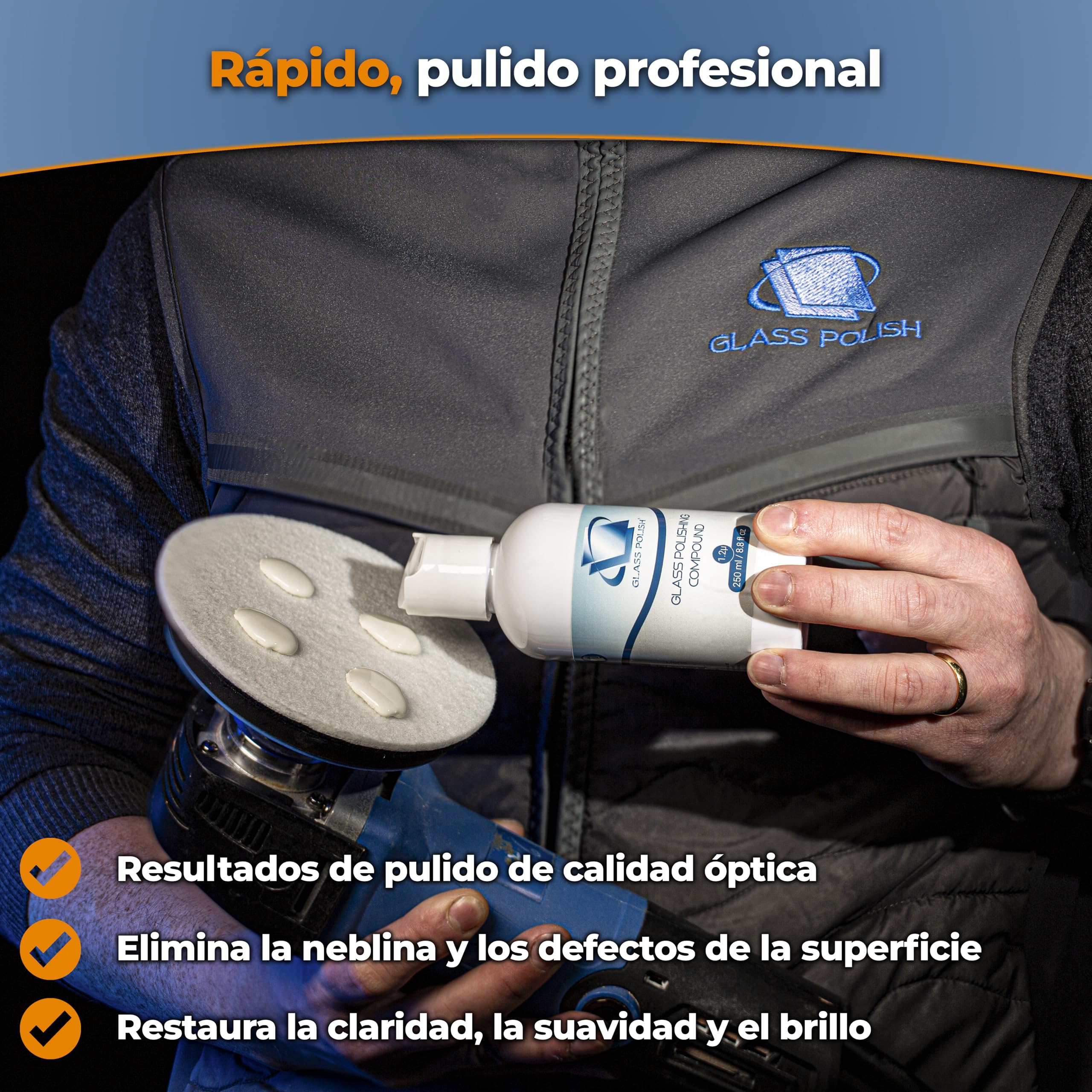 Compuesto de Pulido de Cristal de 250 ml, Vidrio Pulido Solución, óxido de Cerio Suspended Gel – Grado Fino