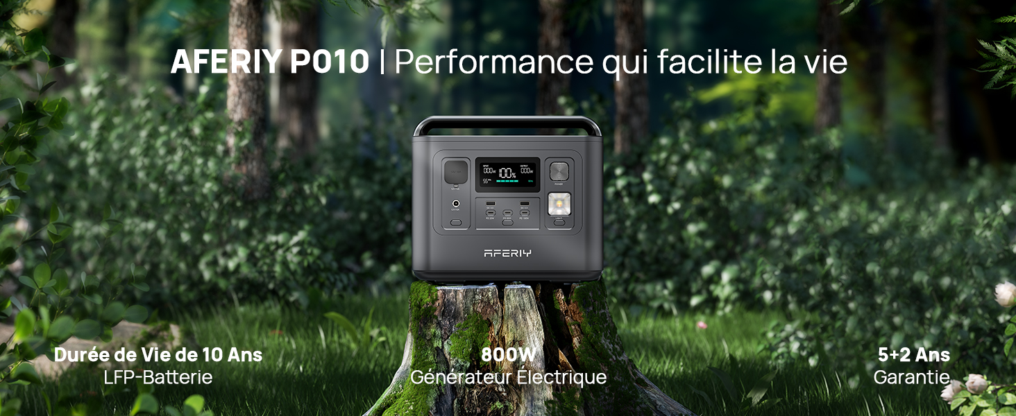 AFERIY P280 Station Electrique Portable 2800W, Batterie Nomade 2048Wh Extensible à 10,24kWh Avec 2x400W Panneau Solaire Portable, Generateur Solaire Pour Usage Domestique/Camping-car/Panne De Courant