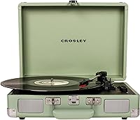 Crosley Cruiser Plus Mint 3-Speed Bluetooth Turntable - Portable Suitcase Vinyl Record Player with Stereo Speakers