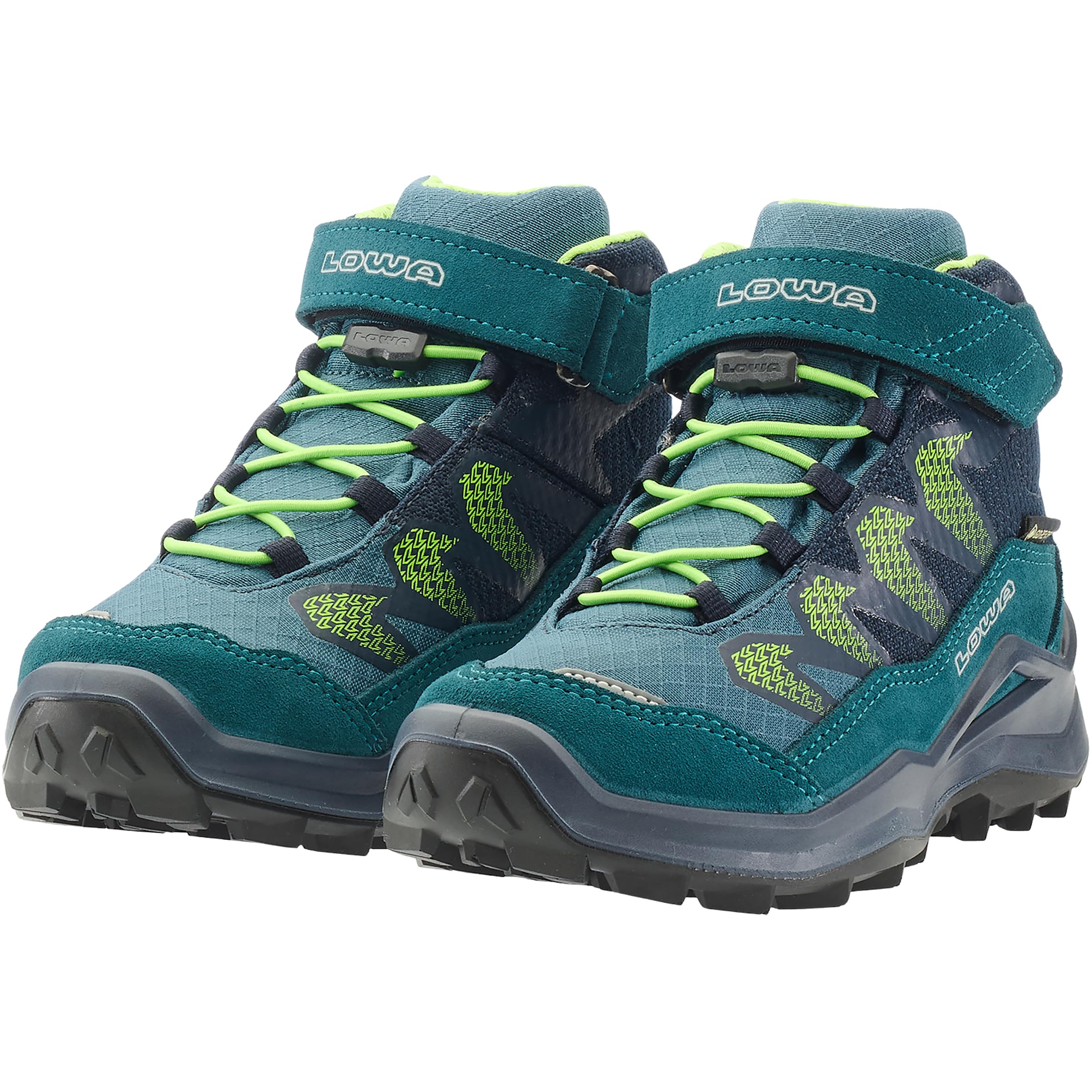 LOWA Kinder Maddox Pro GTX Mid VC Schuhe, Petrol-Limone, 36