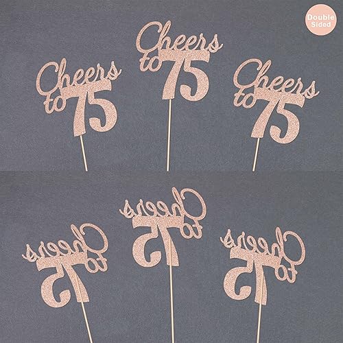 Miniatura 32 de Gexolenu Cheers to 40, paquete de 10 centros de mesa de cumpleaños de 40 cumpleaños con purpurina de color oro rosa de doble cara para mesas