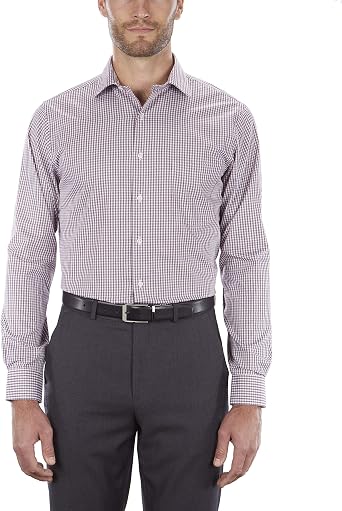 Van Heusen Mens Dress Shirt Regular Fit Flex Collar Check