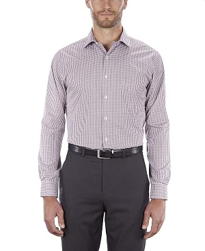 Van Heusen Mens Dress Shirt Regular Fit Flex Collar Check