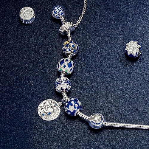 Miniatura 2 de NINAQUEEN - Abalorio de plata de ley compatible con pulsera y collar caja de joyería incluida para regalo