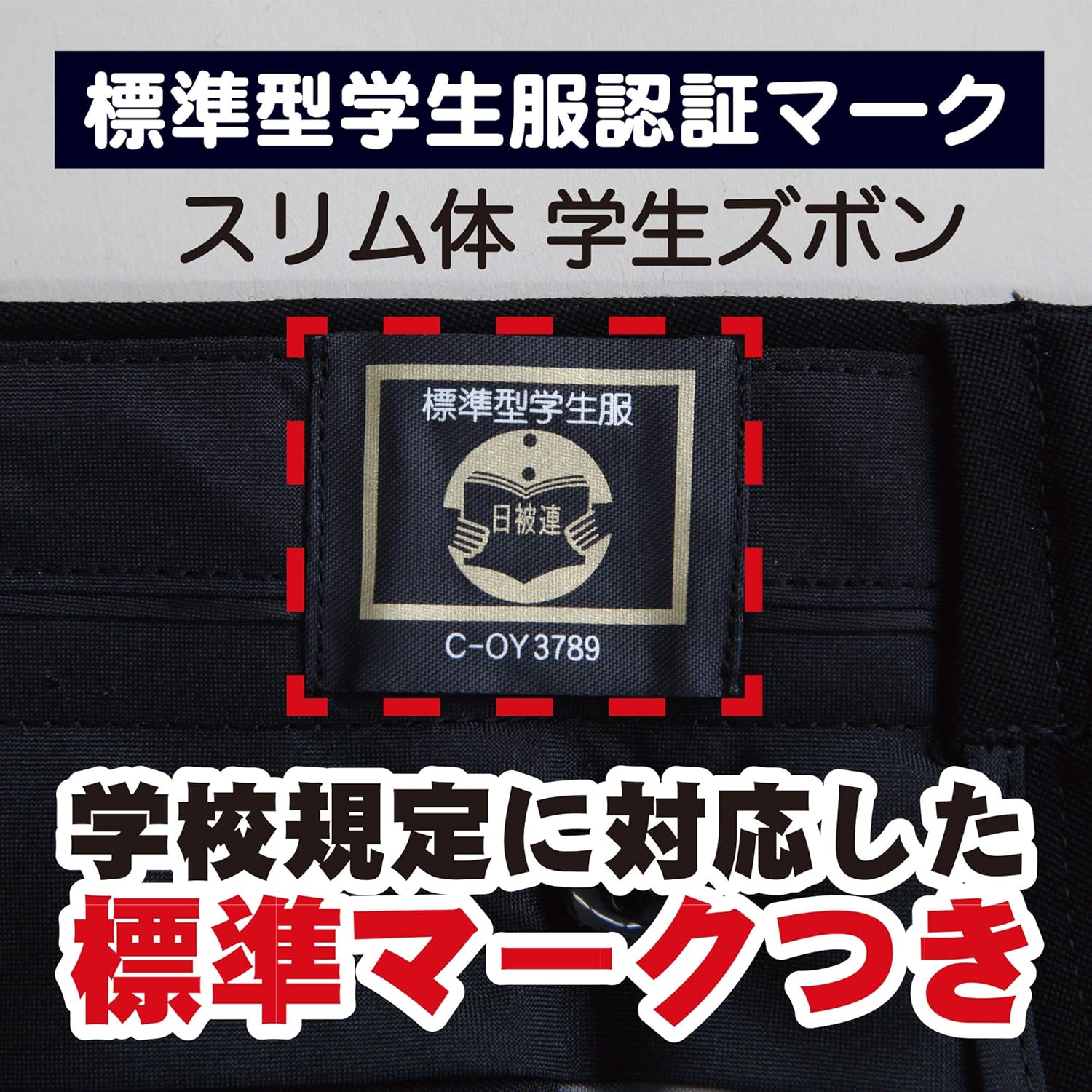 全国標準型スリム体ノータックスラックス 【ロイヤリスト】 【竜太】 抗菌防臭加工1131000-09ボーイズ