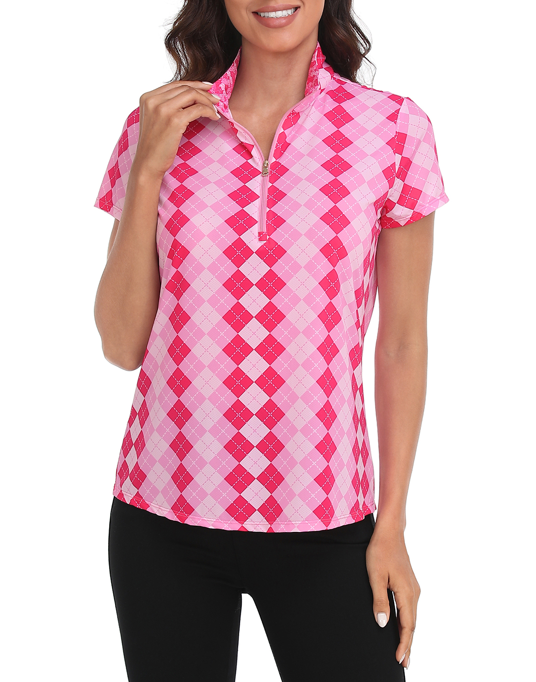Amazon.com: LRD Women's Golf Polo Shirt Short Sleeve Quarter Zip