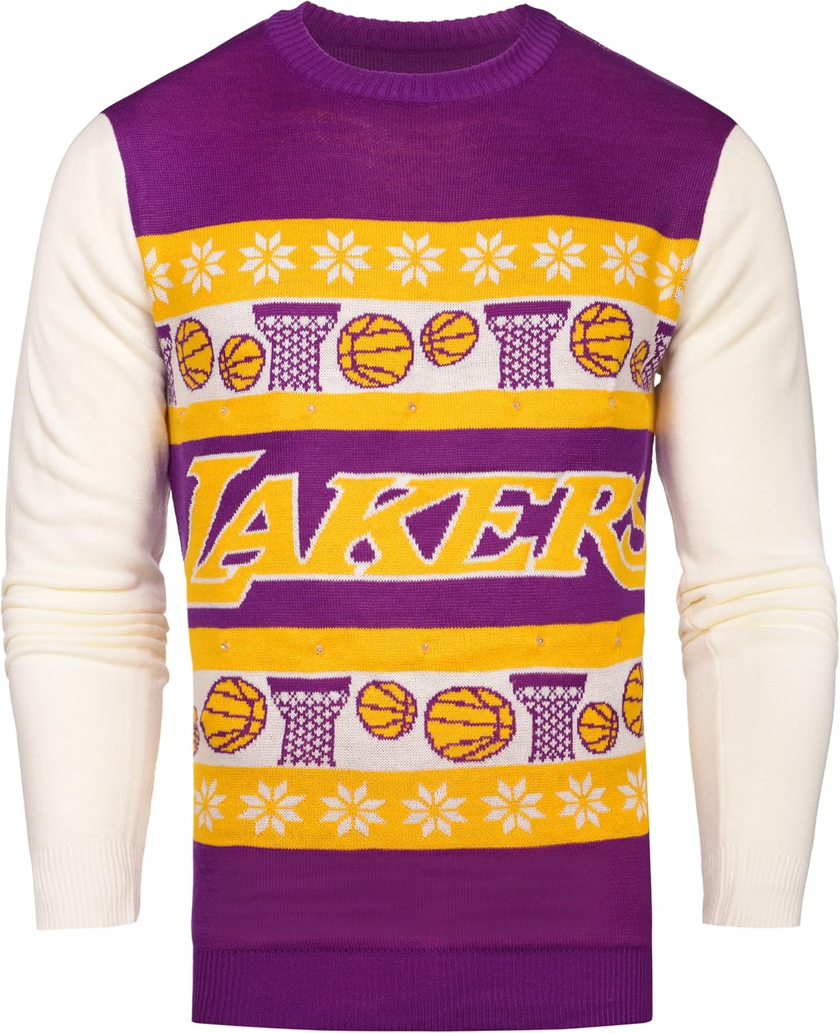 FOCO Los Angeles Lakers One Too Many Light Up Sweater - Mens Extra Large