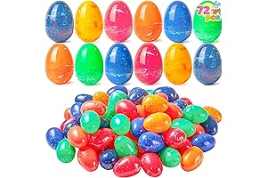 JOYIN Easter Eggs, 72-Pack 2.3" Fillable Eggs for Easter Festivities