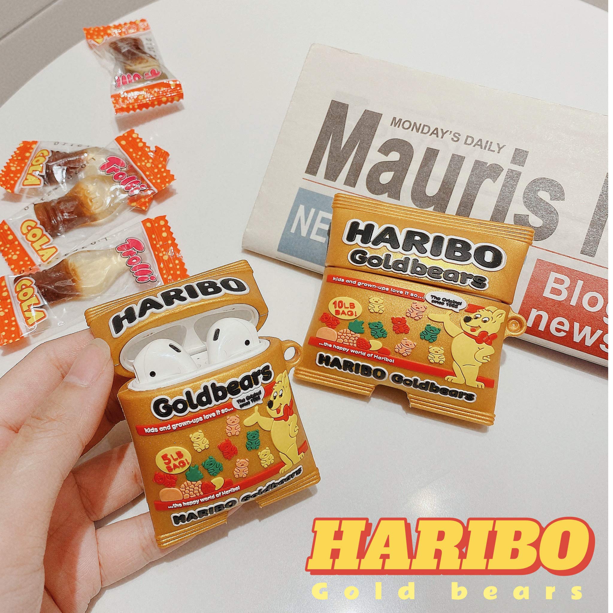 FooHOOK Cute Airpod Case, 3D Cartoon Funny Protection Case