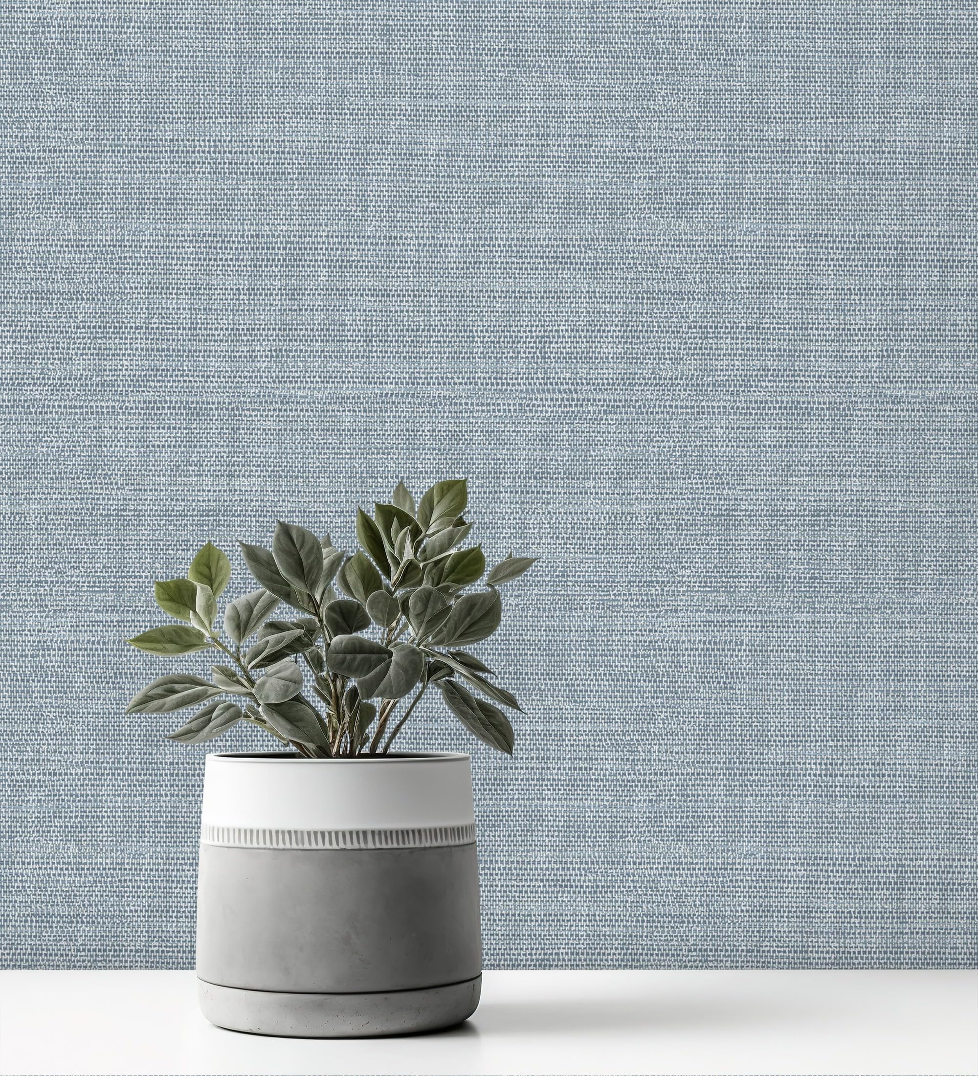 GAULAN 681930 - Papel pintado vinílico ecológico efecto fibra vegetal con textura en relieve para pared salón cocina baño dormitorio pasillo - Rollo de 10 m x 0,52 m