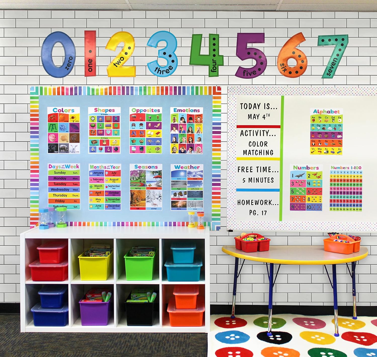 Teacher Created Resources White Subway Tiles Better Than Paper® Bulletin Board Roll (TCR77462)