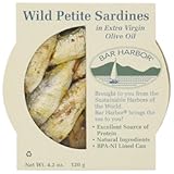 BAR HARBOR Wild Petite Sardines Extra Virgin Olive Oil, 4.2 OZ