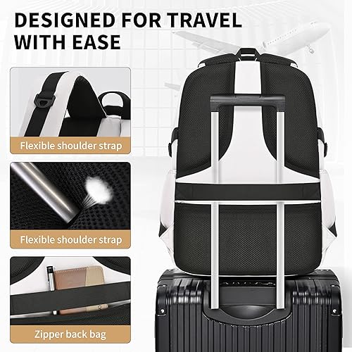 Miniatura 5 de Mochila para estudiantes adolescentes, material encriptado, múltiples compartimentos y mochila de gran capacidad con bolsillos antirrobo, mochilas