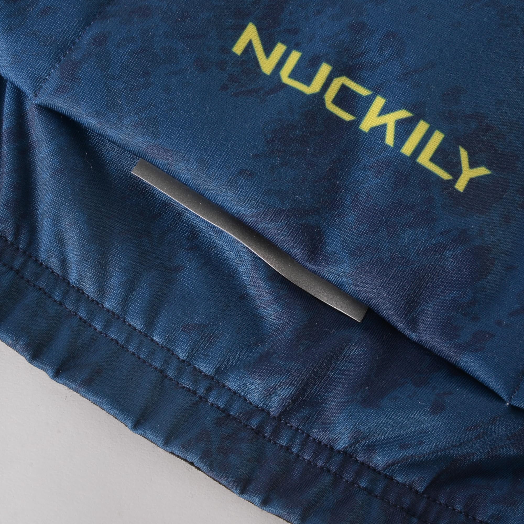 NUCKILY Thermo-Radtrikot für Herren, langärmelig, mit Fleece gefüttert, Fahrradjacke mit Taschen für den Winter und kaltes Wetter, Fahrradbekleidung, MI0041, Blau, Größe M