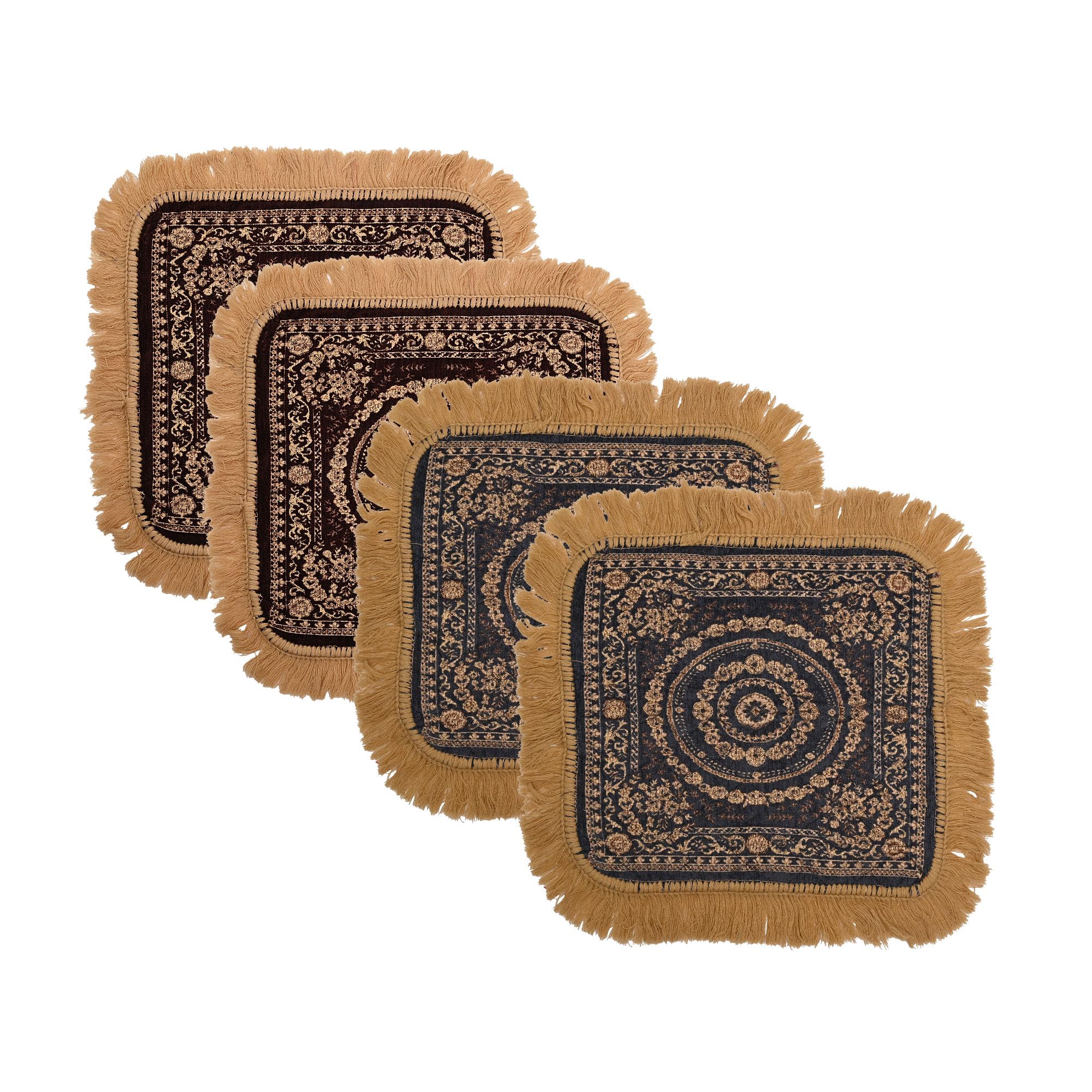 Velvet Pooja Mats - 6 Pack for Meditation & Home -18