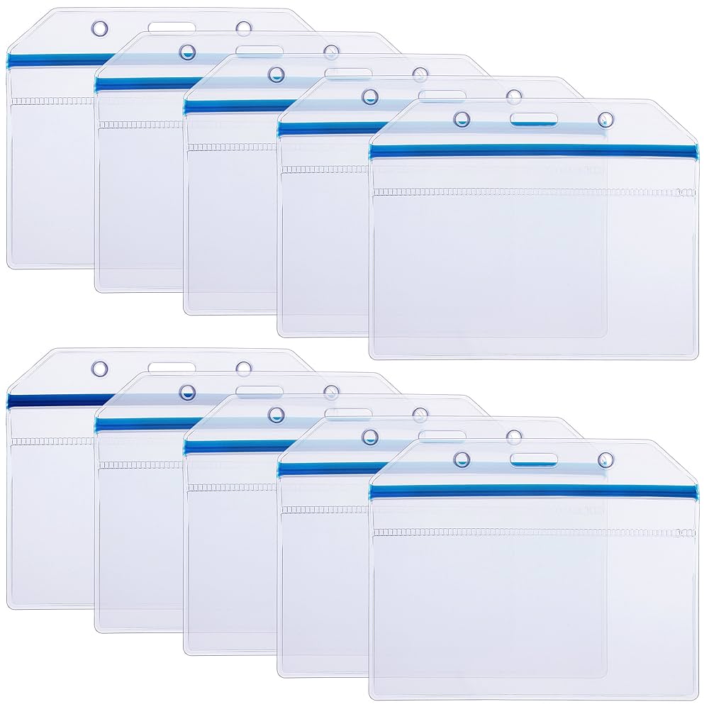 Amazon | Wisdompro IDカードケース 横 B8 透明 ネームホルダー