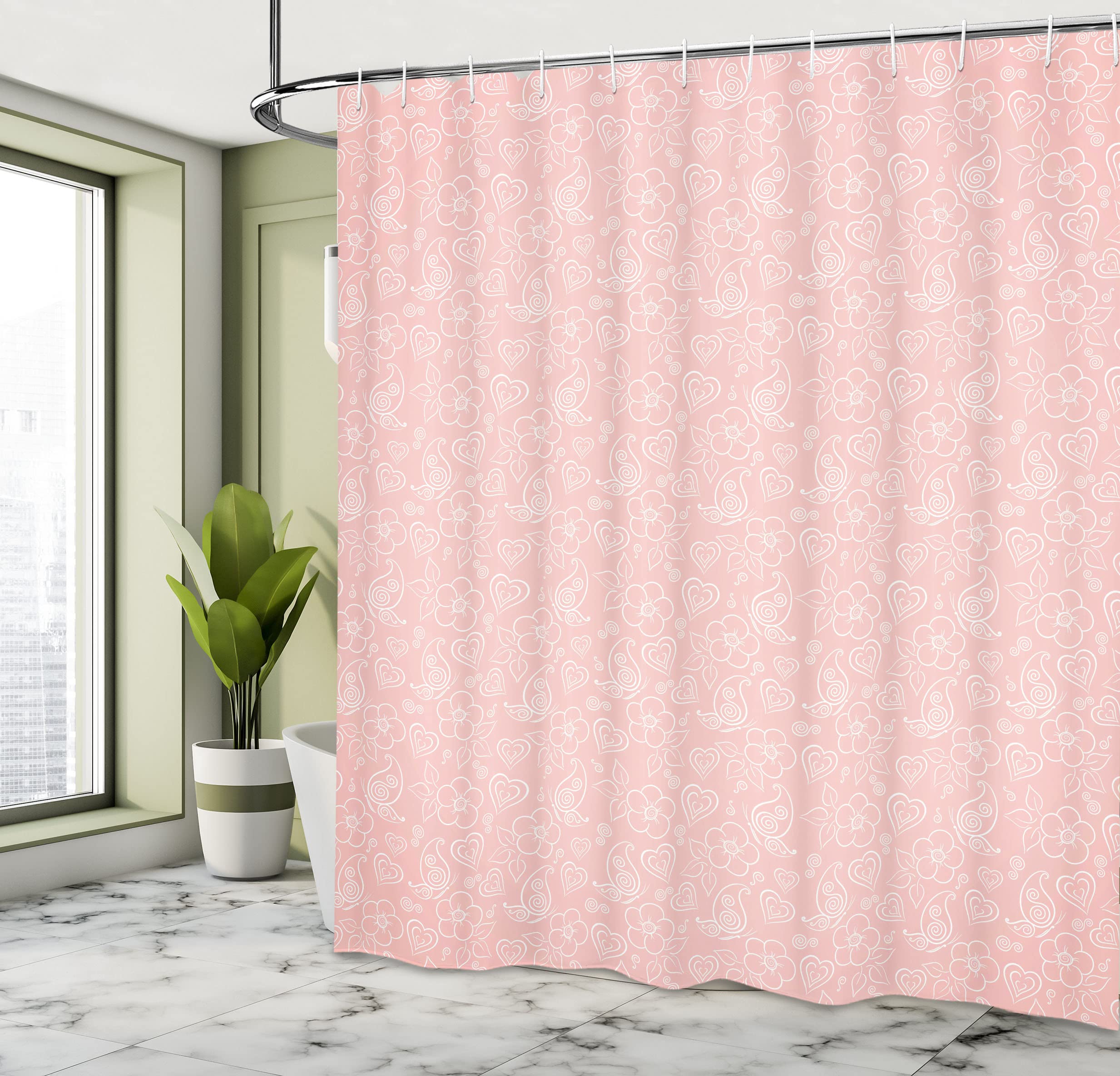Tenda da doccia con motivo impermeabile e antimuffa, tenda da bagno con