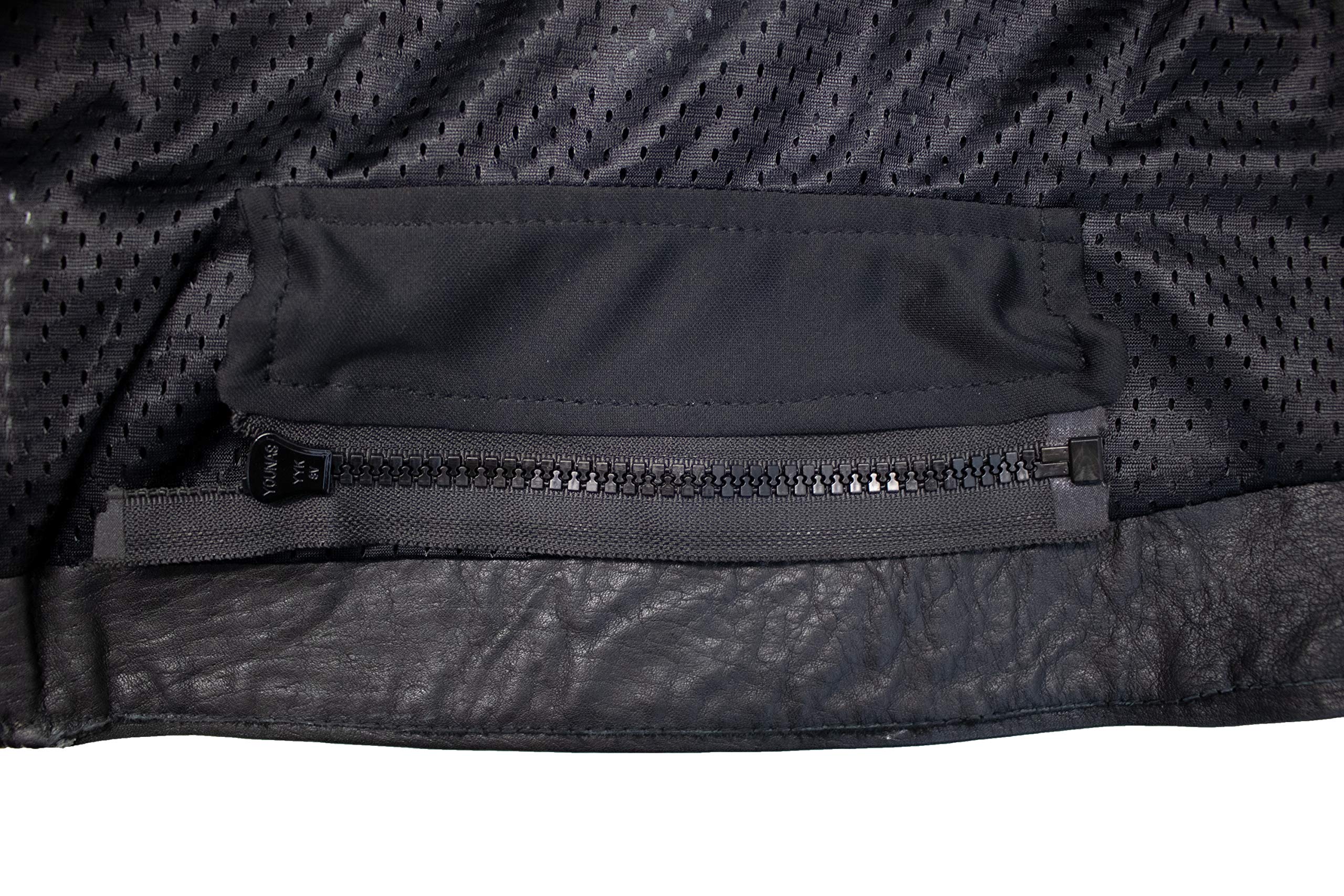Herren Motorrad Lederjacke, mit Protektoren, mit Kragen