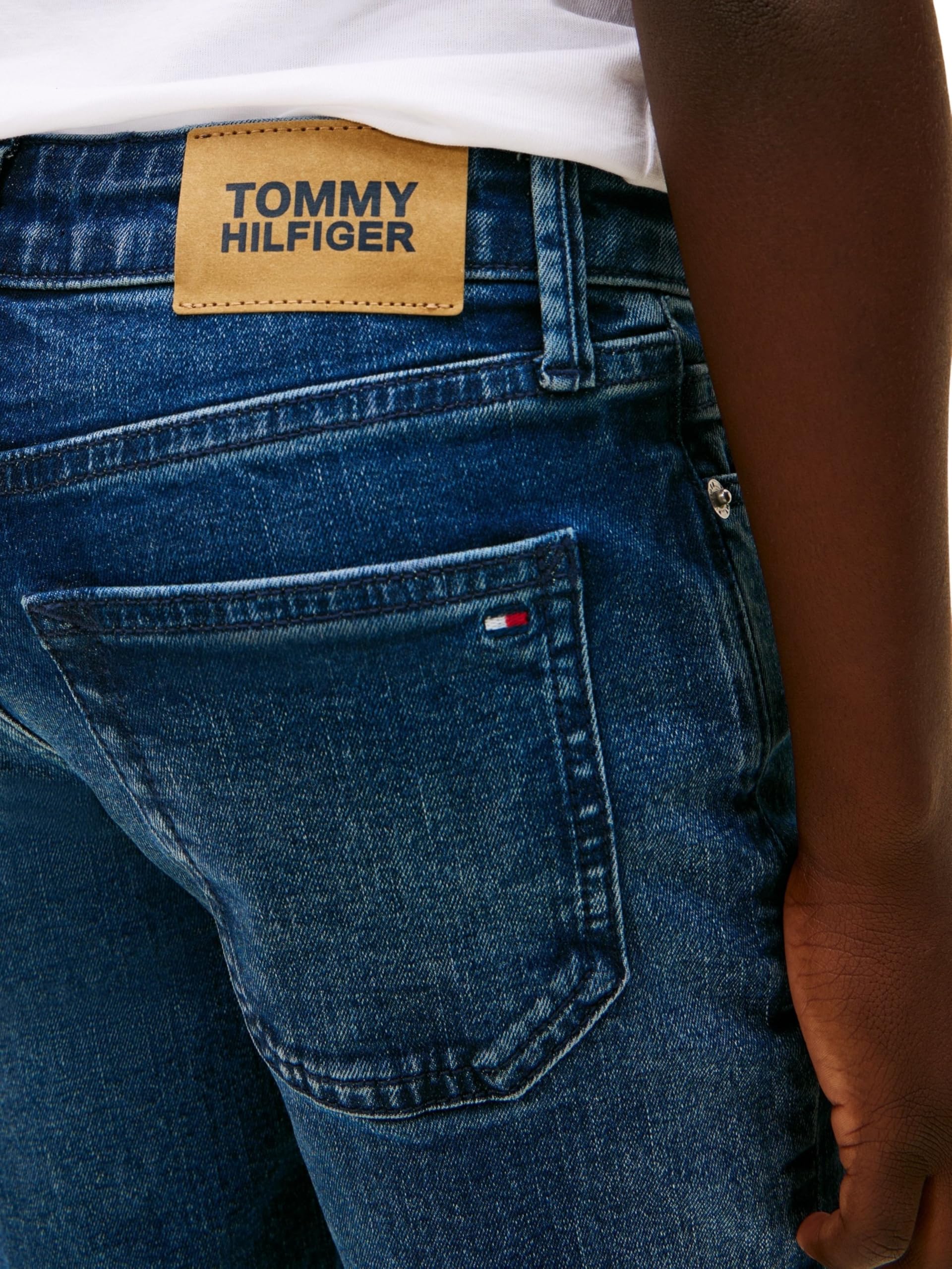 Tommy Hilfiger Jungen Gerade Straight Dark Jeans