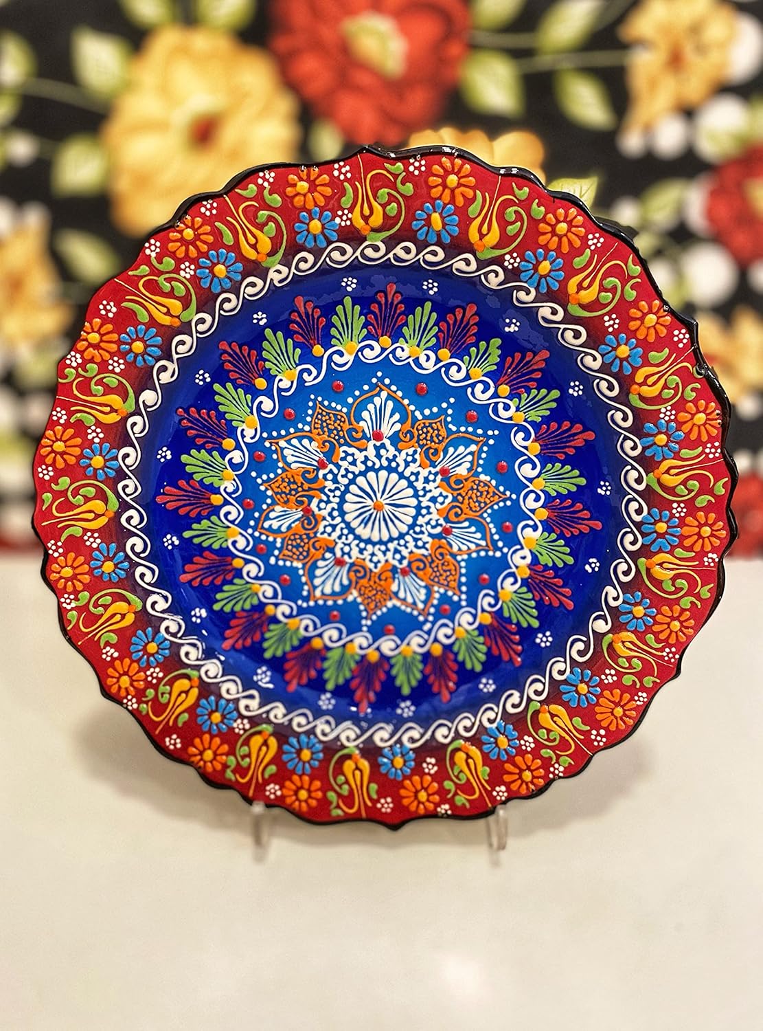 12'' Turkish Wall Plate, Colourful Wall