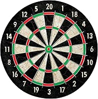 Franklin Sports Professional 18" Regulation Sisal Dartboard - Steel Wire Dividers, Self-Healing Surface & Wall Bracket