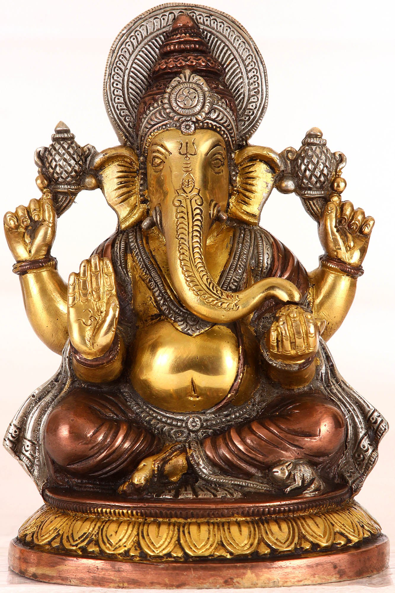 Statue de Ganesha en laiton Exotic India figurine hindoue de collection