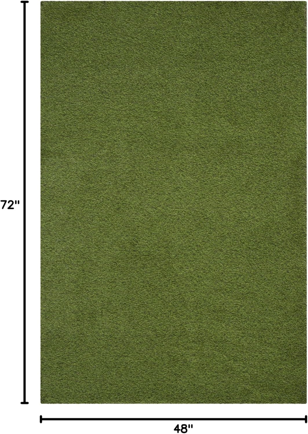 SAFAVIEH Vista Collection Accent Rug - 4' x 6', Green, Handmade Faux Grass, Indoor/Outdoor & Washable-Ideal for Patio, Backyard, Mudroom (VST100A)