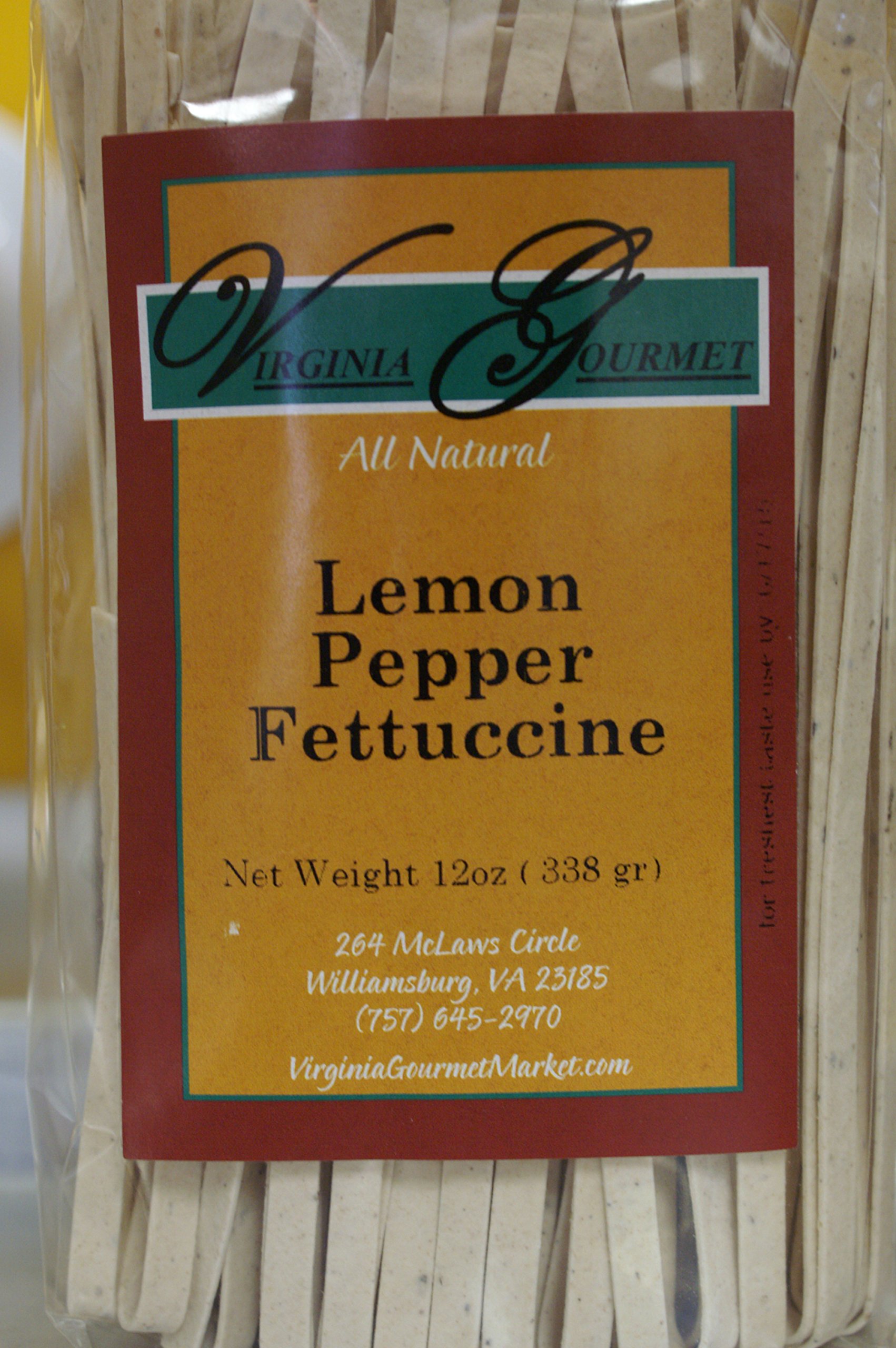 Lemon Pepper Fettuccine Pasta - All Natural Vegan Freshly Handmade