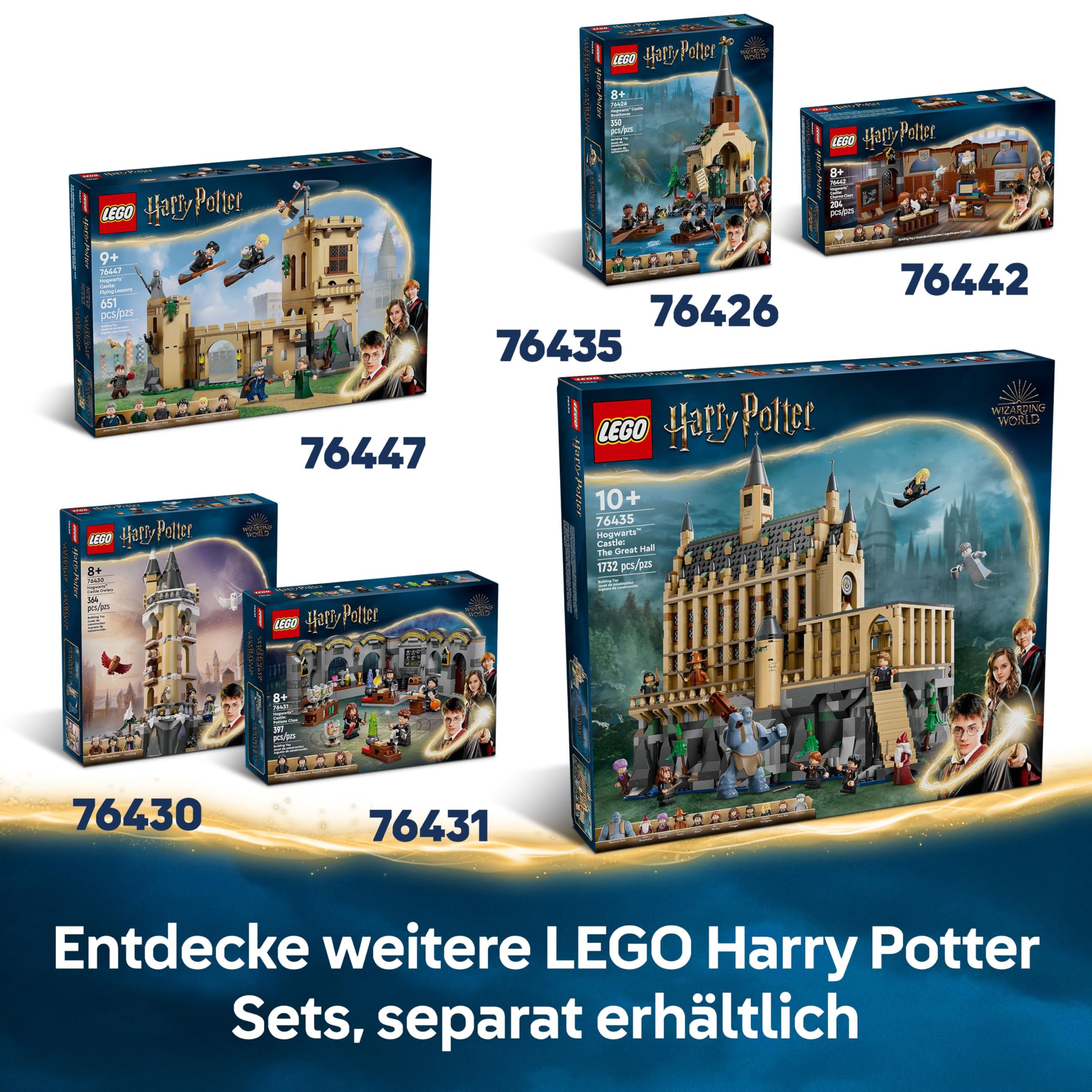 LEGO Harry Potter Abenteuer mit dem Fahrenden Ritter - Spielzeug aus der Zauberwelt mit 5 Minifiguren und Zubehör mit Zauberstäbe – Geschenk für Mädchen und Jungen ab 8 Jahren – 76446