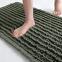 Vista 11 de FLOLEOPA Alfombras de baño de microfibra suave y esponjosa, tapetes de baño absorbentes, antideslizantes, lavables a máquina y de secado rápido