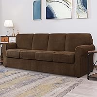 Vista 353 de CHUN YI - Funda elástica para sofá (7 piezas), funda para sofá de 3 plazas con tres respaldos y cojines separados con banda elástica, tela jacquard