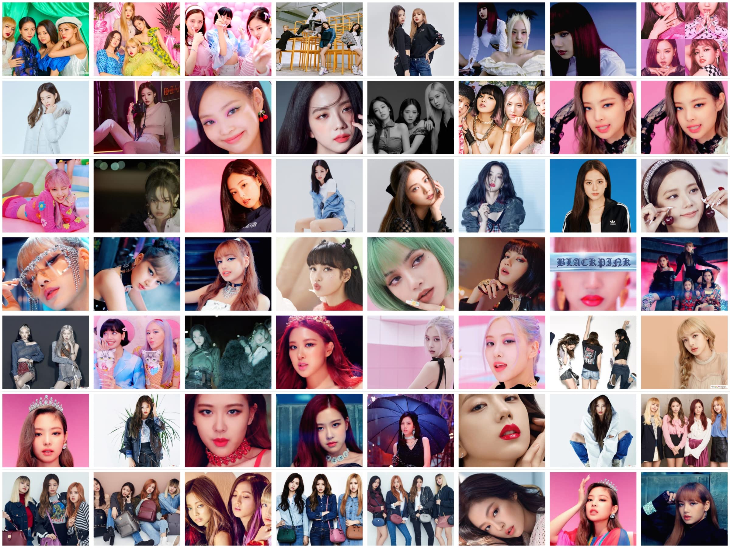 KARTMEN Pack of 56 BLACKPINK K-POP Girls Photos for Fans (6.5 x 8.5 Inches) (Size - A5)