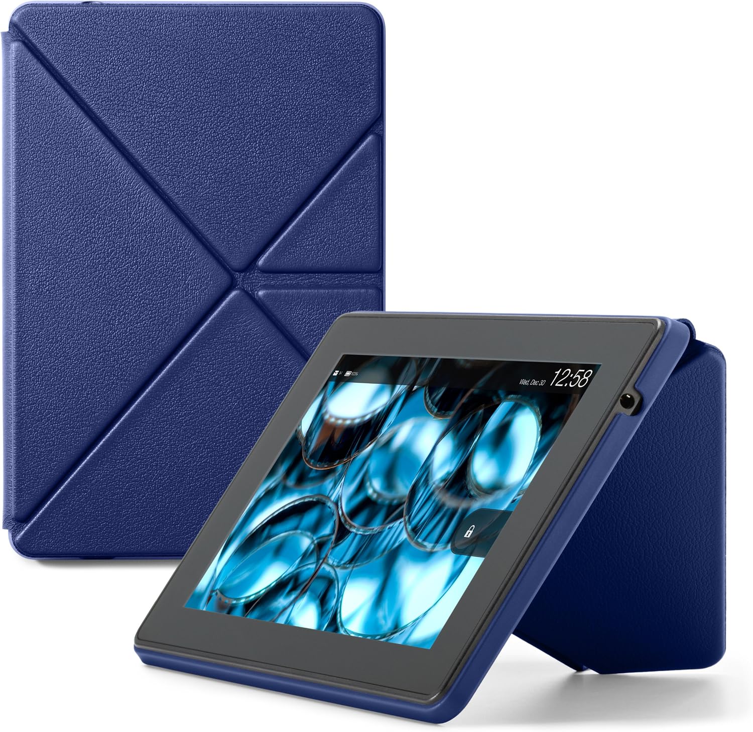 Amazon Kindle Fire HD Standing Leather Origami Case (will only fit Kindle Fire HD 7"), Blue