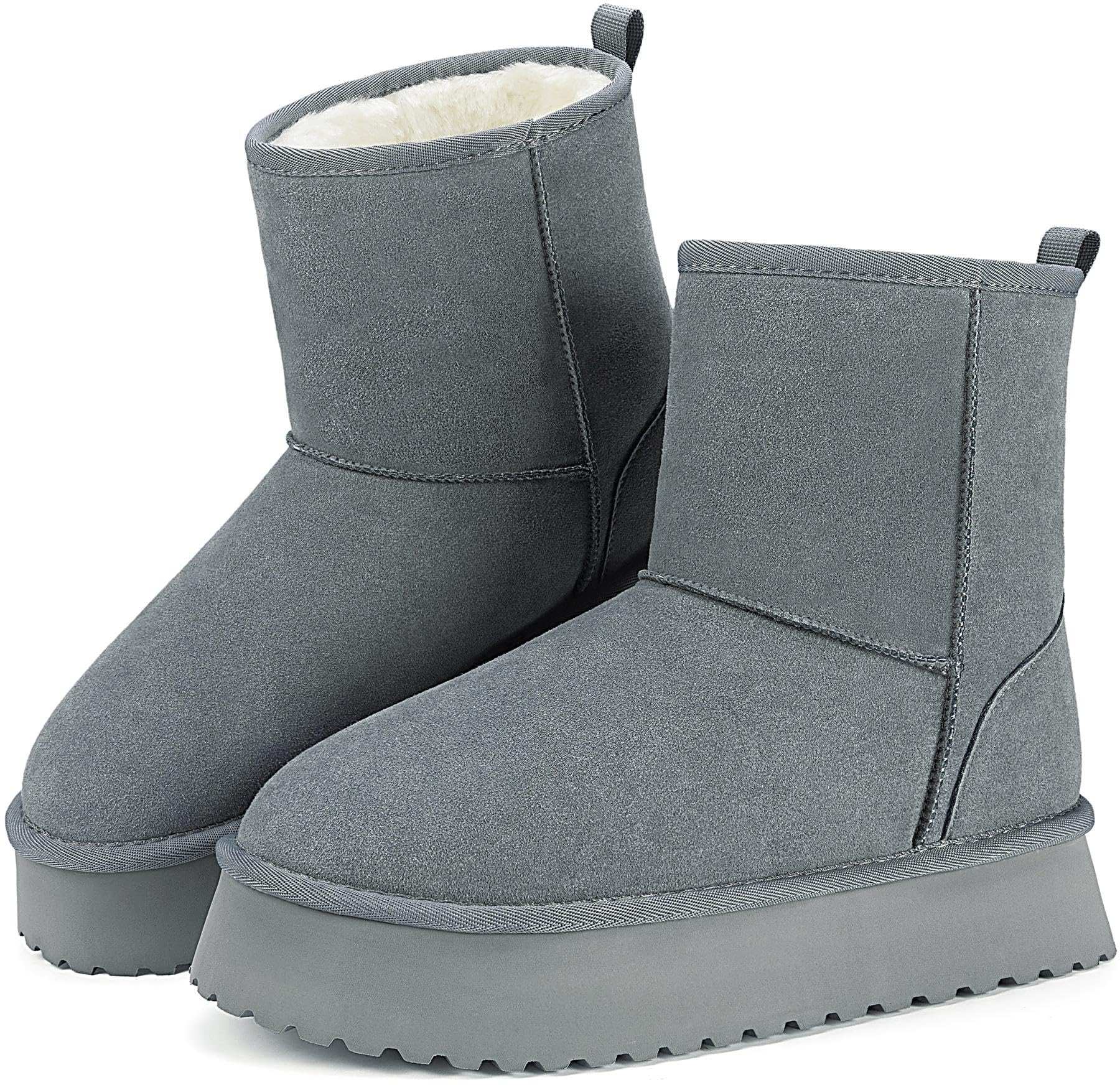 Mishansha Waterdichte winterlaarzen voor dames, warme sneeuwlaarzen, antislip, winterschoenen, 36-42 EU, warm zwart, 38 EU