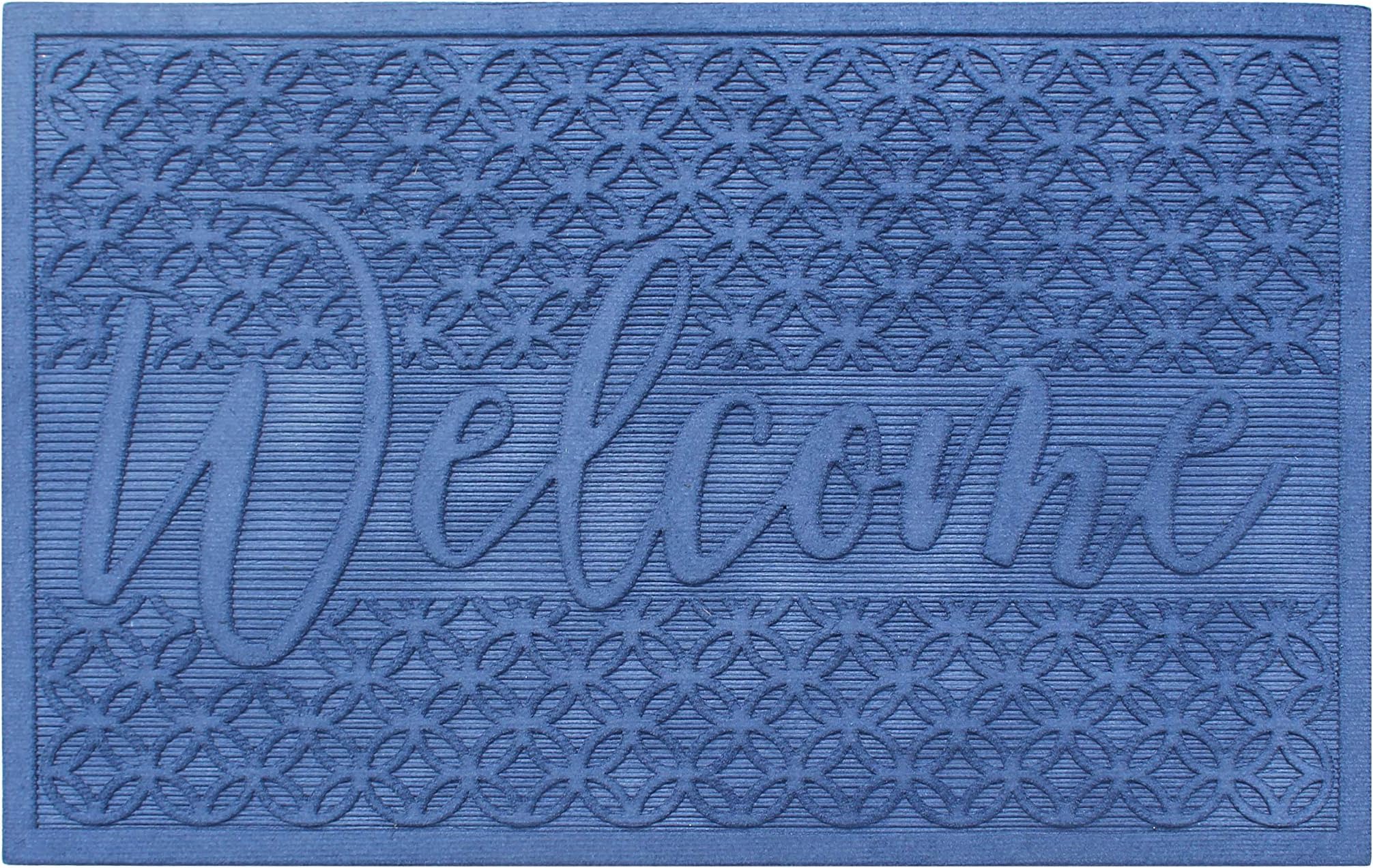 A1HC Durable All Weather Absorbent Doormat, Dries Quickly, Absorbs Up to 2 Cups of Water, Stain and Fade Resistant, Captures Dirt, Indoor and Outdoor Mats, Boot Scraper, 24x 36
