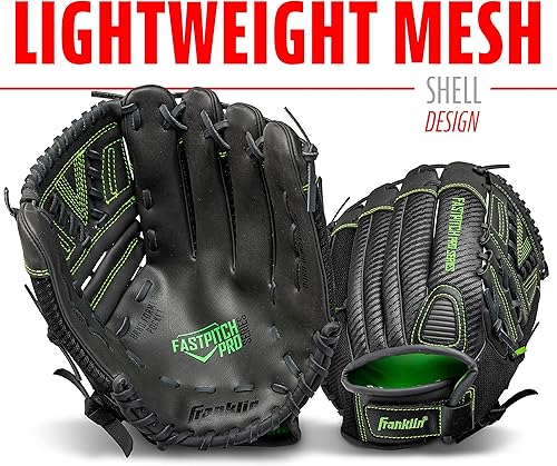 Miniatura 4 de Franklin Sports Fastpitch Pro Series - Guantes de sóftbol  para mano derecha o izquierda  Tamaños para adultos y jóvenes  Manoplas de 11, 11.5, 12,