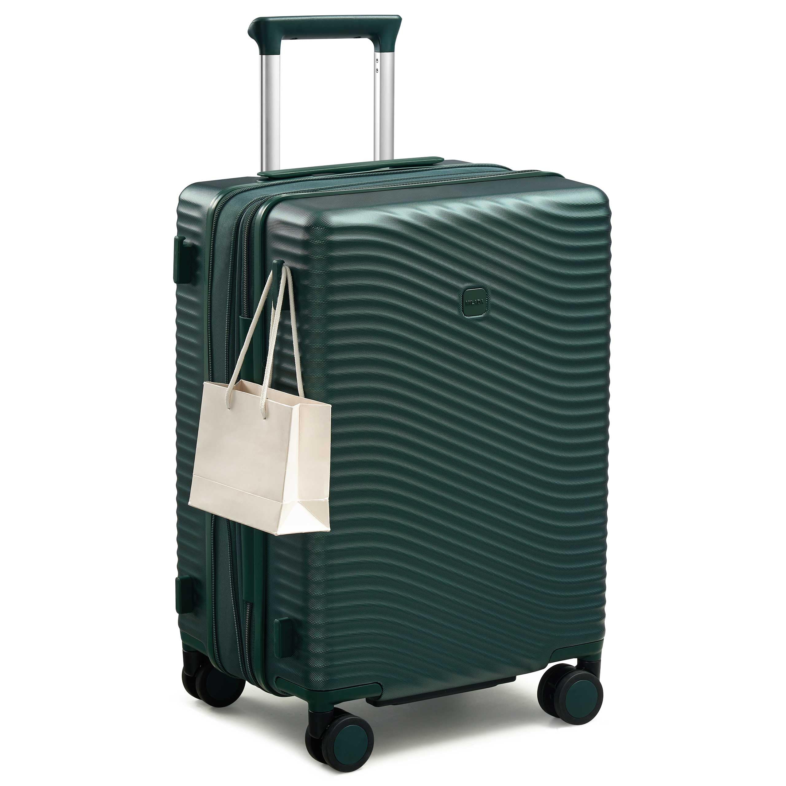 MILADA Expandable Carry On Luggage 20 Inch - Airline Approved Hardshell Suitcase with 8 Spinner Wheels TSA Lock